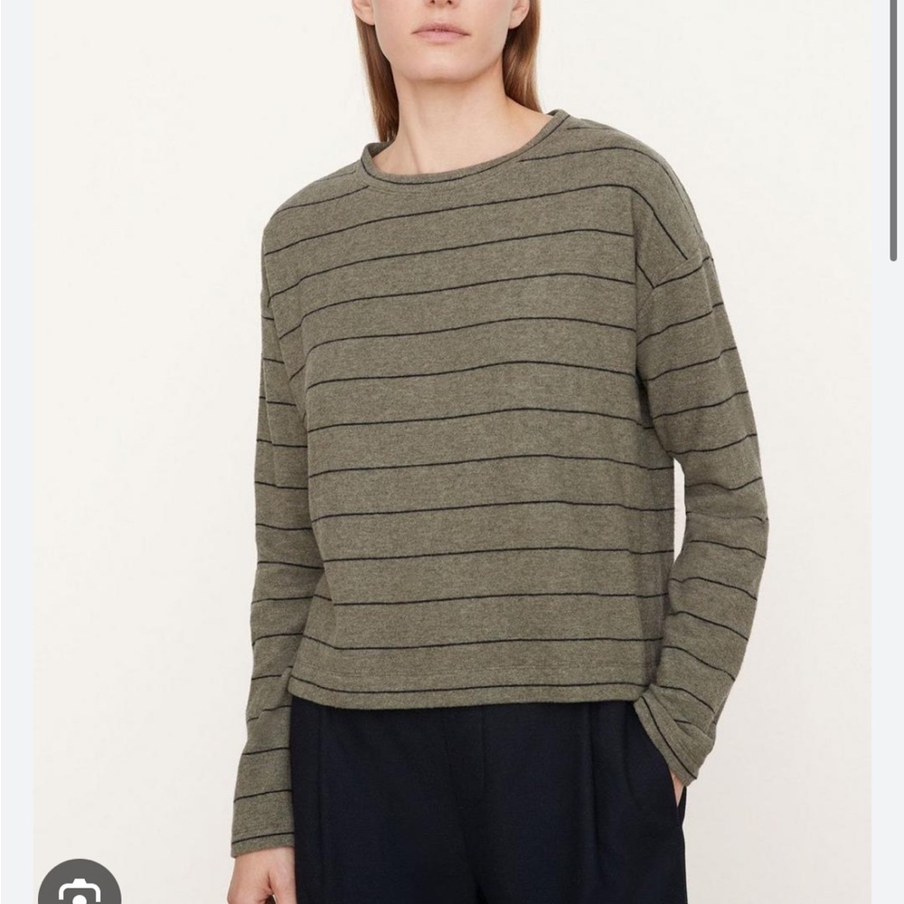 Vince cozy striped top size small
